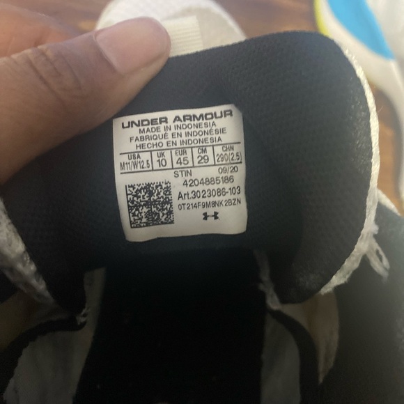 Under Armour White and Blue Athletic Shoes main image 7